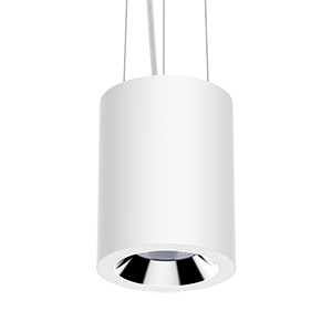 Светодиодный светильник VARTON DL-02 Tube подвесной 150х220 мм 55 Вт 4000 K 35° RAL9010 белый матовый